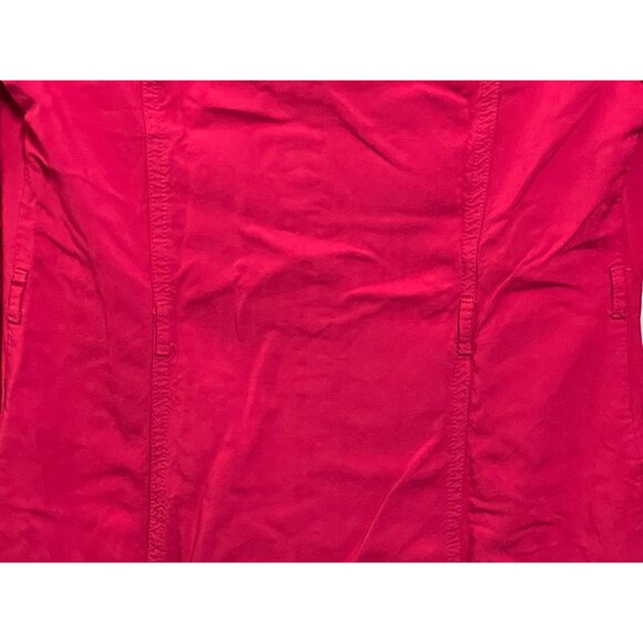 Guess Womens Pink Button-Up Tunic Shirt Dress With 3/4 Sleeves & Chest Pockets - Picture 9 of 10